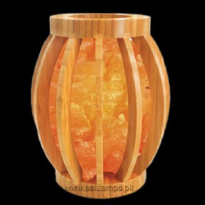 Picture of Salt Lamp Wooden Basket
